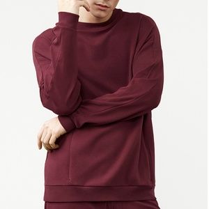 Burgundy eco-friendly minimalist loose sweatshirt NWT